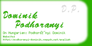 dominik podhoranyi business card